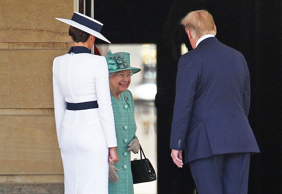 the queen smiles trumps