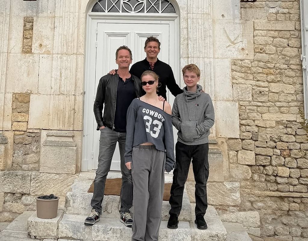 Neil Patrick Harris and David Burtka with their twins Harper and Gideon 