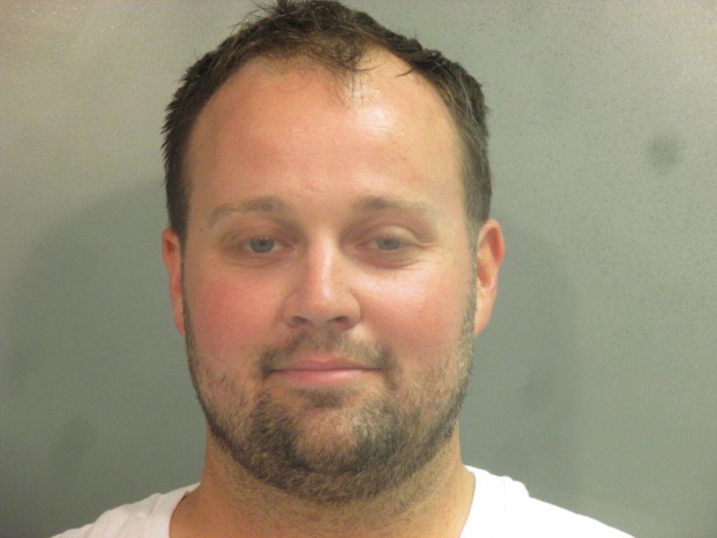 Josh Duggar poses for a booking photo after his arrest April 29, 2021 in Fayetteville, Arkansas. Duggar was reportedly arrested by federal agents and is being detained on a federal hold