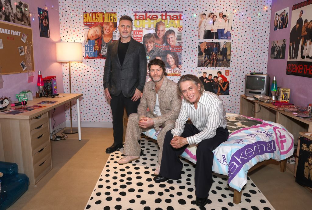 Prenez That « avide » de succès alors qu'ils prouvent qu'ils sont de retour pour de bon avec un nouveau documentaire Netflix 1 Gary Barlow, Howard Donald et Mark Owen assistent à la première de la série documentaire Take That pour Netflix