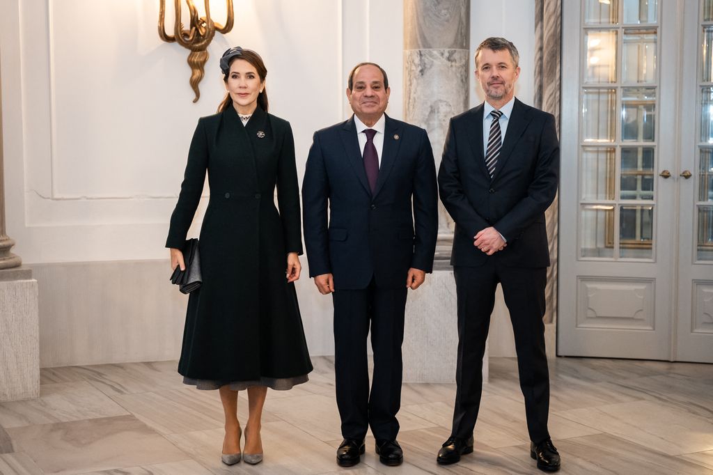 The couple with Egypt's President Abdel Fattah al-Sisi 