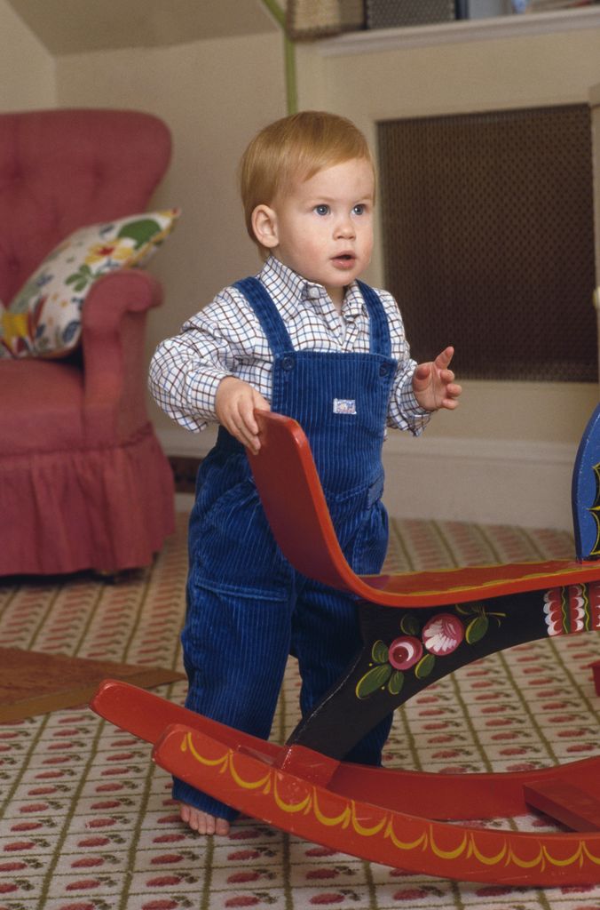 Prince Harry in the playroom at Kensington Palace, London, 22nd October 1985