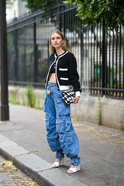 Baggy Jeans Chanel Cardigan