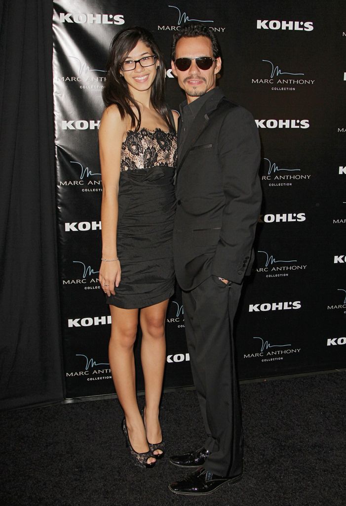 Marc Anthony (R) and daughter Ariana arrive at Marc Anthony's 43rd birthday party in 2011 