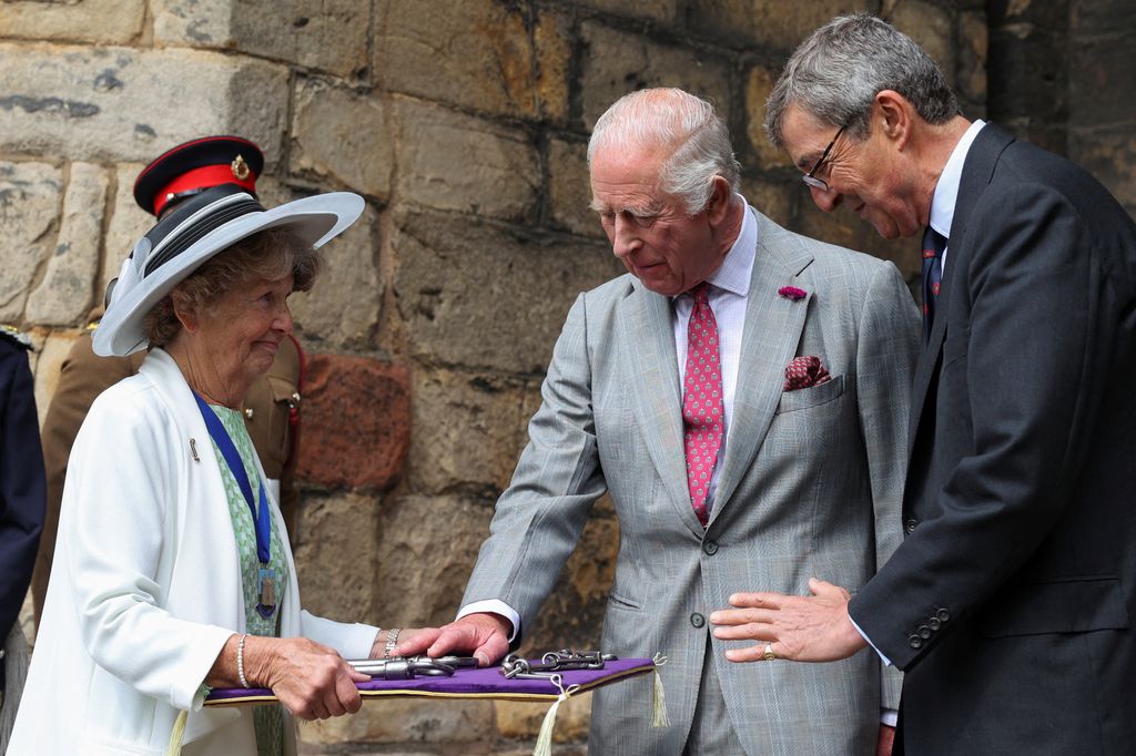 King Charles at Ceremony of the Keys at Lancaster Castle