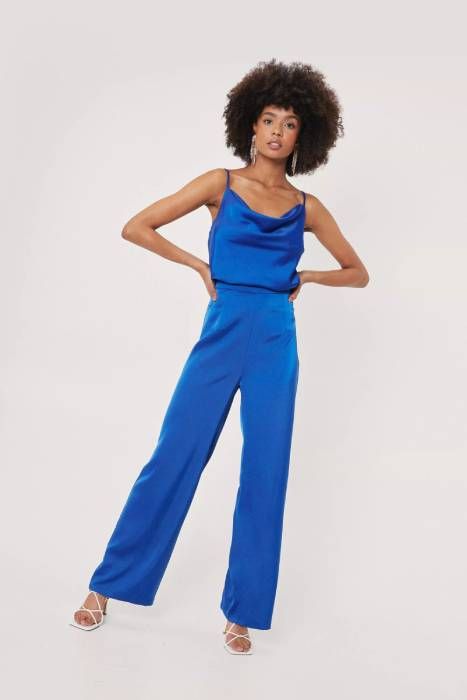 blue trousers nasty gal