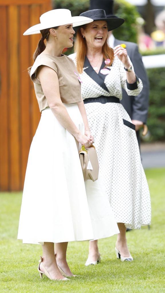 Princess Eugenie and Sarah Ferguson laughing at Royal Ascot