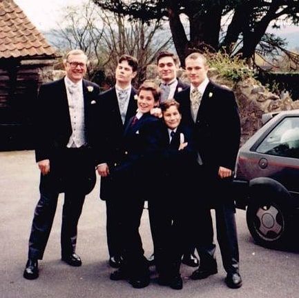 Henry Cavill shares a childhood throwback photograph with his four brothers and their father, posted on Instagram