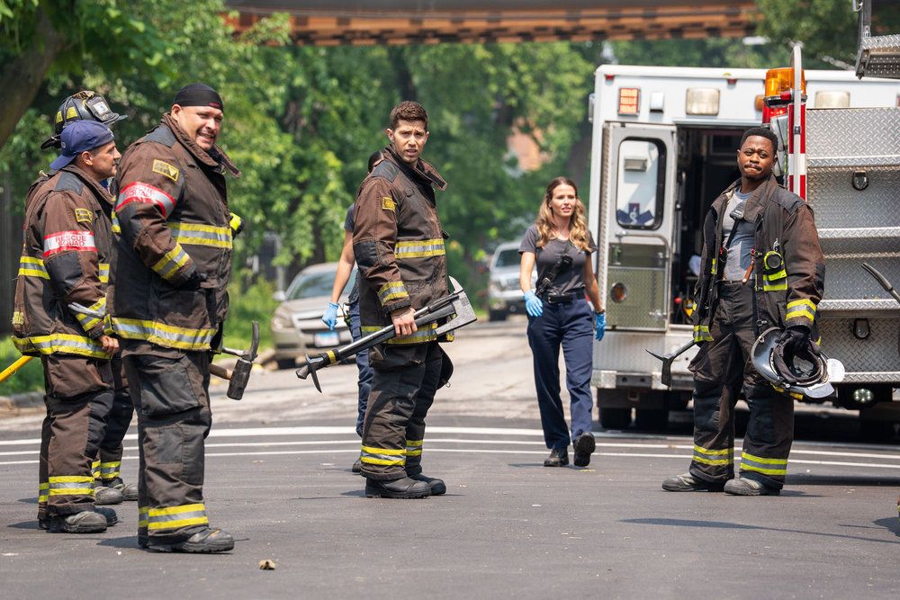 Anthony Ferraris as Tony Ferraris, Joe Minoso as Joe Cruz, Brandon Larracuente as Sal Vasquez, Jocelyn Hudon as Lyla Novak, Daniel Kyri as Darren Ritter in Chicago Fire