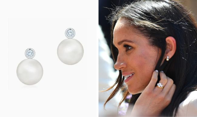 meghan markle pearl birks earrings gift from queen