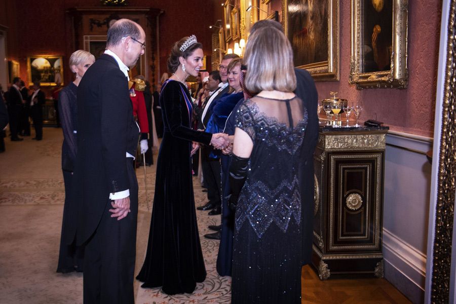 kate middleton greets guests