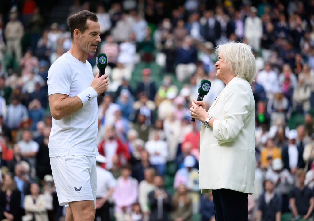 Sue interviewing Andy on day 4 of the Wimbledon Championships 