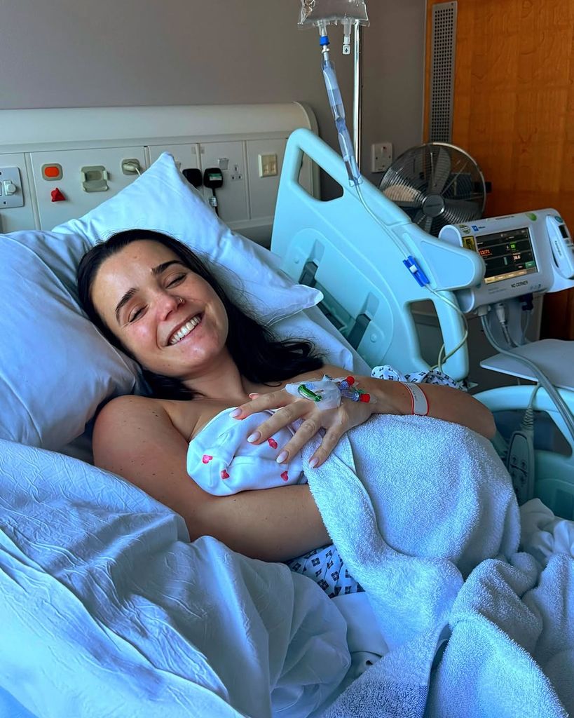 Emily welcomed her baby girl during the Christmas period