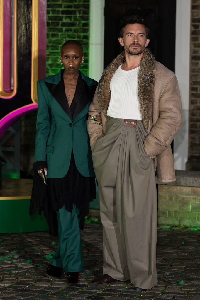 Cynthia Erivo and Jonathan Bailey attend the photocall for "Wicked: Part One" at the Greenwich Observatory on November 20, 2024 in London, England. (Photo by Jeff Spicer/WireImage)