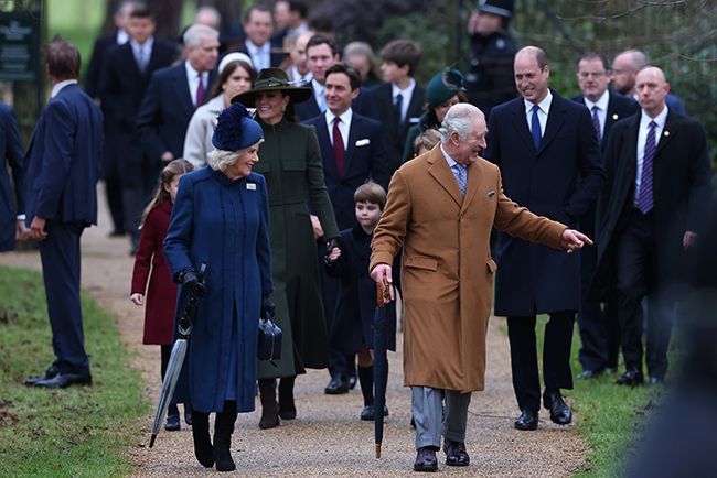 King Charles and royal family walk on Christmas morning