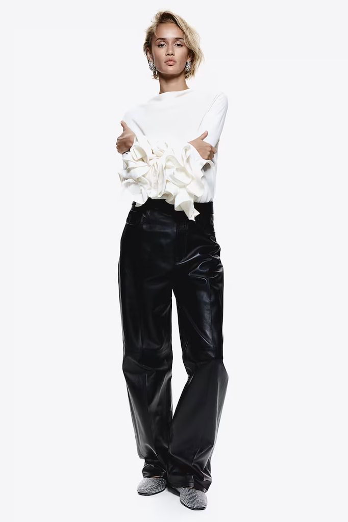 H&M leather trousers