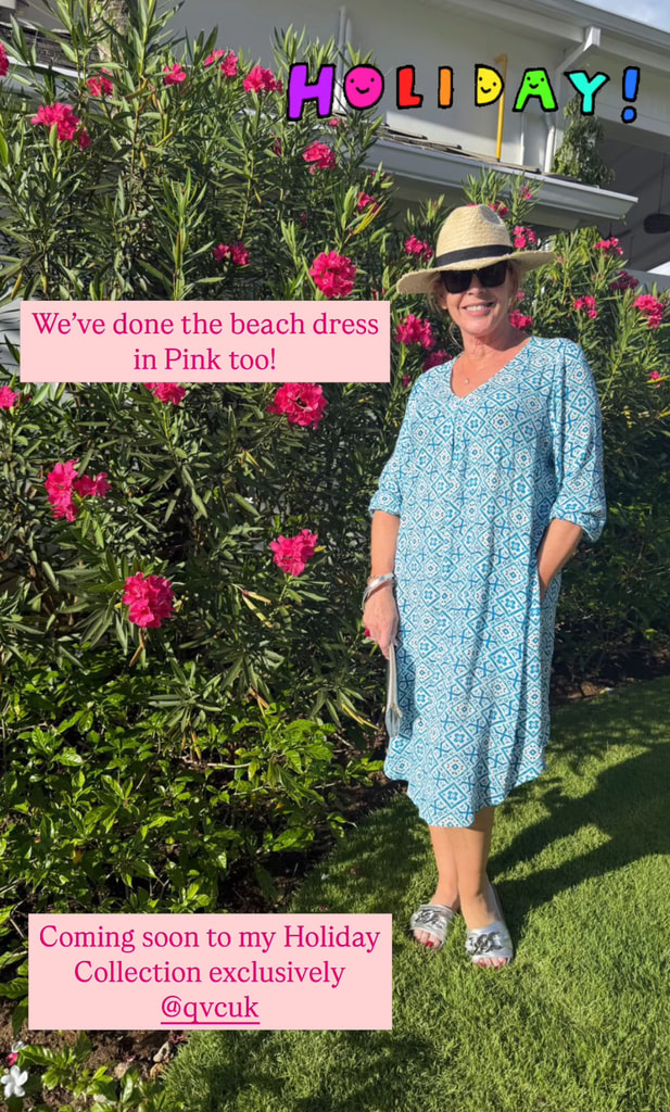 ruth langsford holiday beach dress blue tile qvc