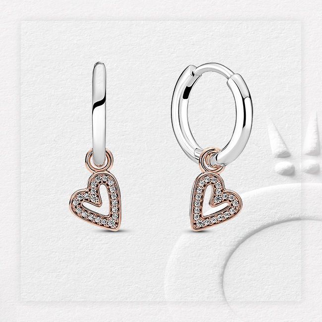 pandora heart earrings