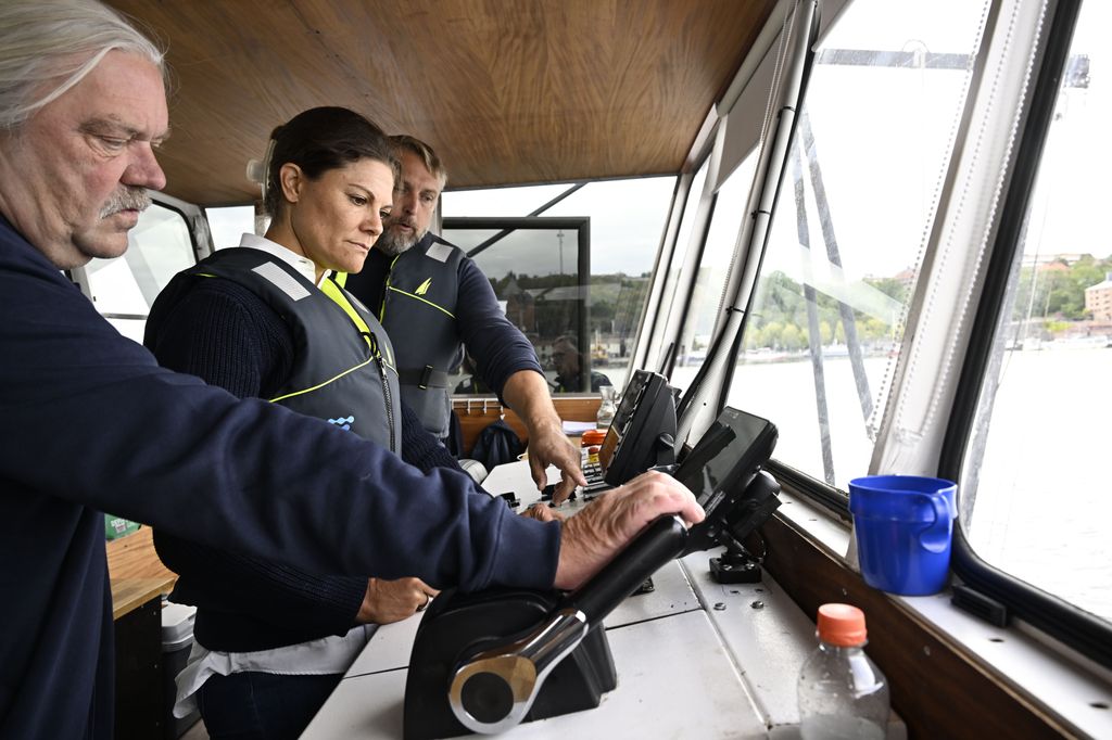 Crown Princess Victoria on a boat