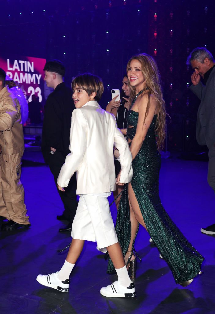 Sasha looked almost as tall as Shakira (Photo by John Parra/Getty Images for Latin Recording Academy)