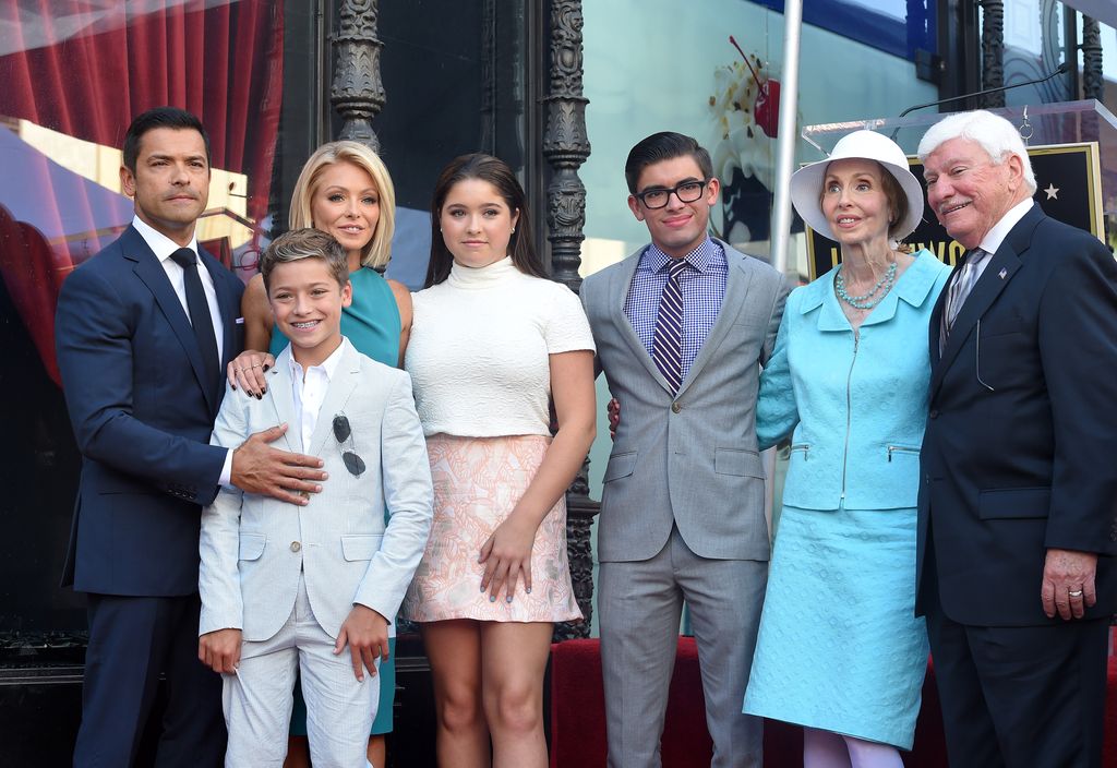 Kelly Ripa and her family - including her parents Esther and Joe