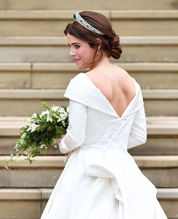 princess eugenie wedding dress back