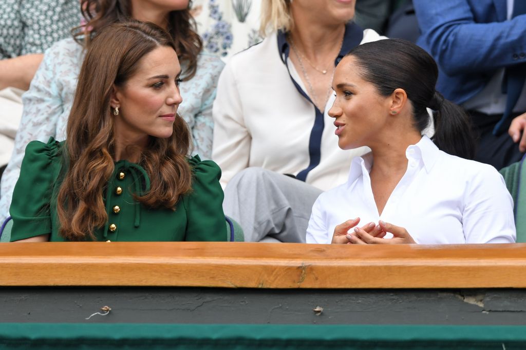A photo of Princess Kate and Meghan Markle in 2019