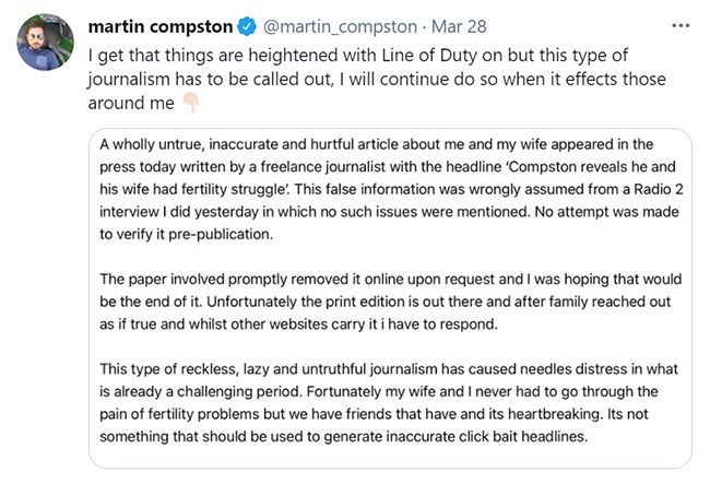 martin compston statement