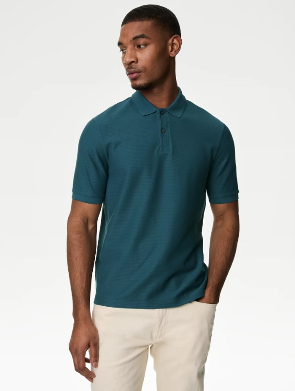 marks and spencer blue polo