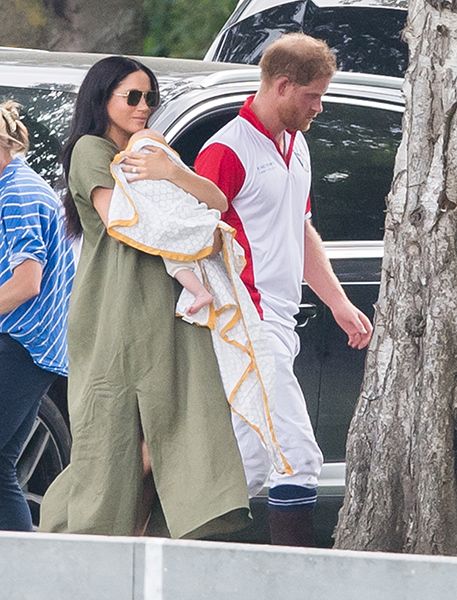 meghan markle holding archie at polo