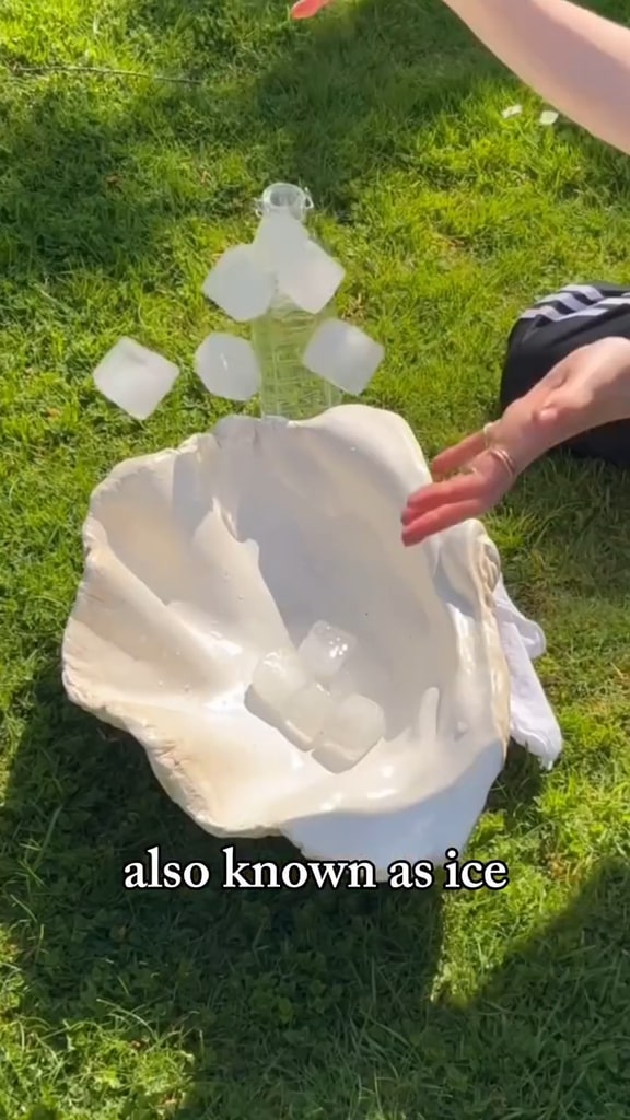 A decorative shell from Matilda Goad offers up plenty of uses around Angela's home – including as a vessel for a DIY ice facial!