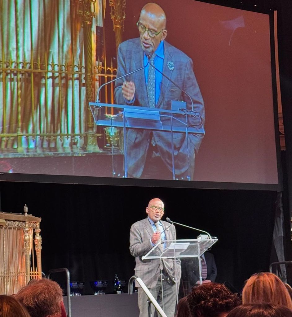 Al giving his speech at the luncheon