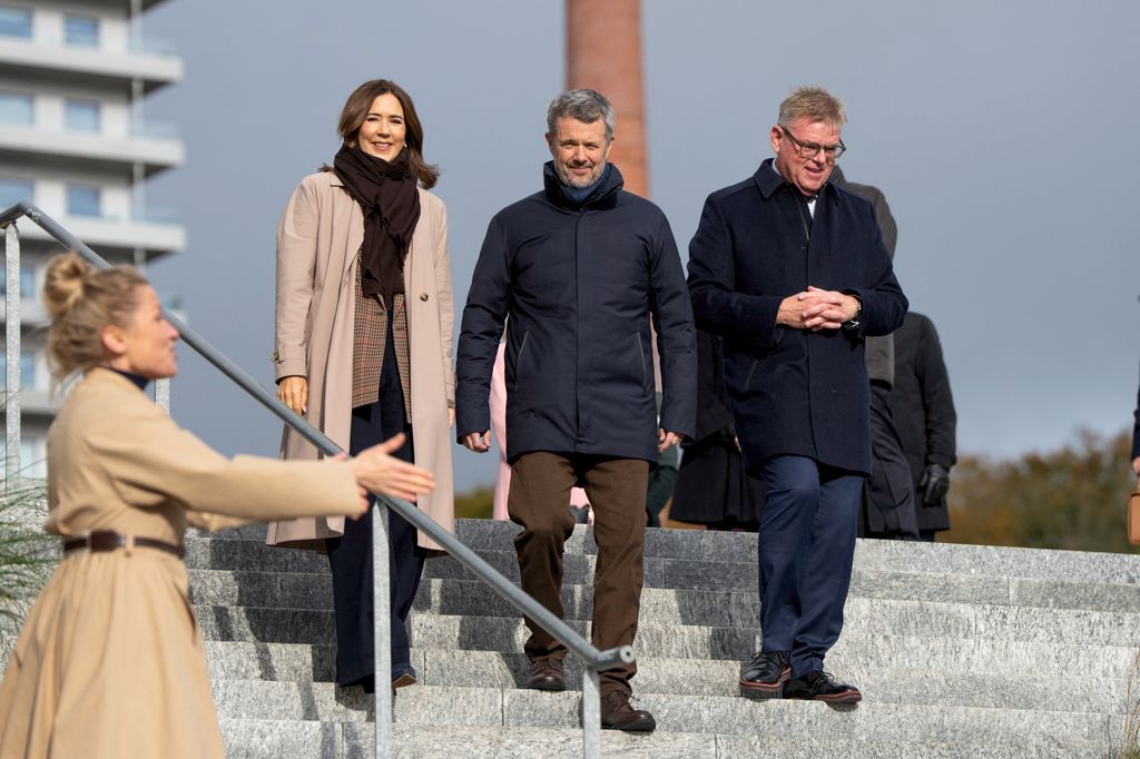 Denmark's King Frederik and Queen Mary at Randers Health Centre.