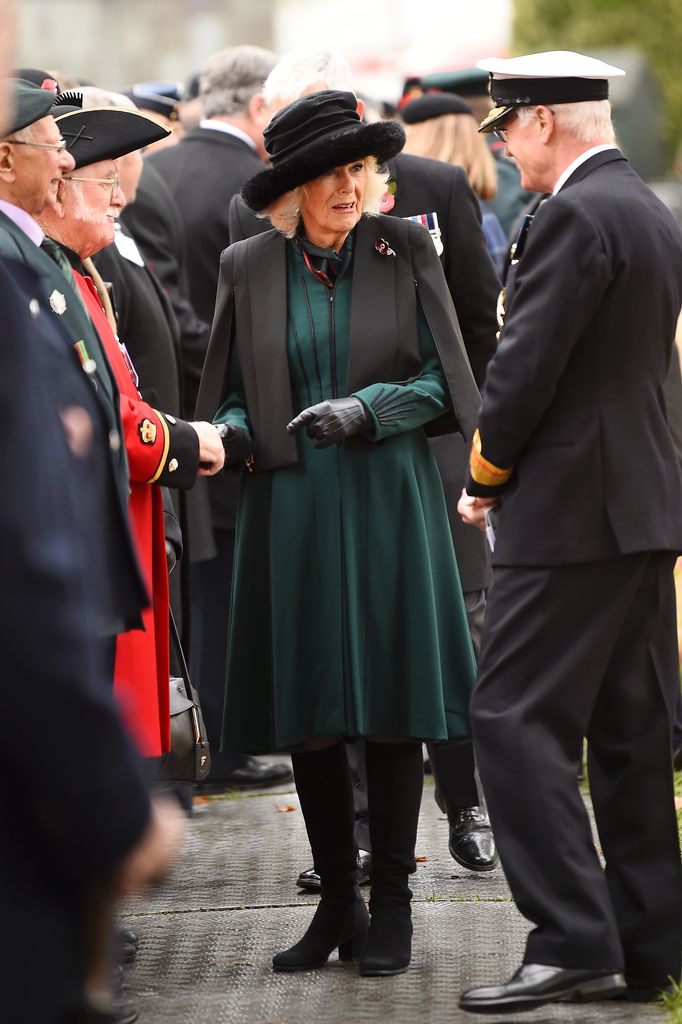 Queen Camilla meets veterans at 95th Field of Remembrance