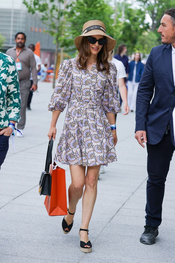 She wore the perfect floral mini from Claudie Pierlot to the French Open