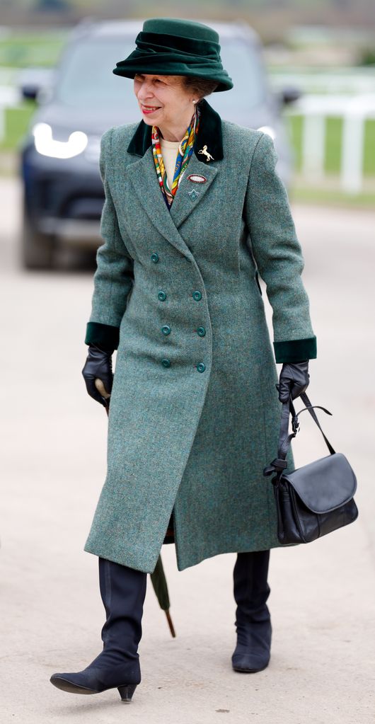 Princess Anne, Princess Royal attends 'St Patrick's Thursday' of the Cheltenham Festival