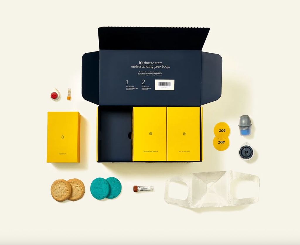 Zoe test kit laid out