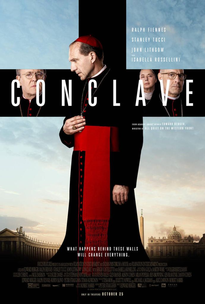 Conclave poster with Ralph Fiennes