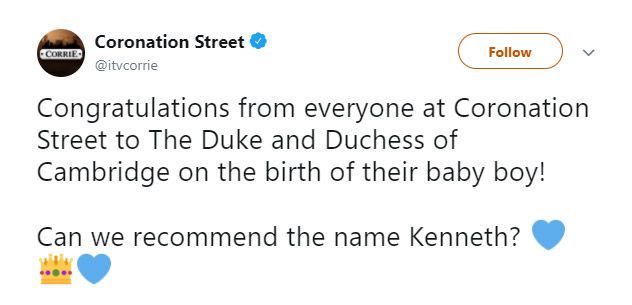 Coronation Street tweet