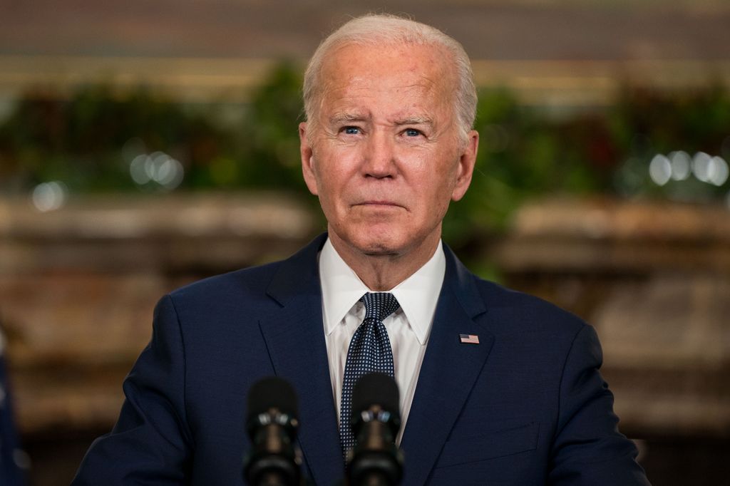 U.S. President Joe Biden delivers remarks at a news conference at the Filoli Estate on November 15, 2023 in Woodside, California. The news conference follows a meeting between Biden and Chinese President Xi Jinping during the Asia-Pacific Economic Cooperation (APEC) Leaders' week, their first since meeting at the Indonesian island resort of Bali in November 2022.