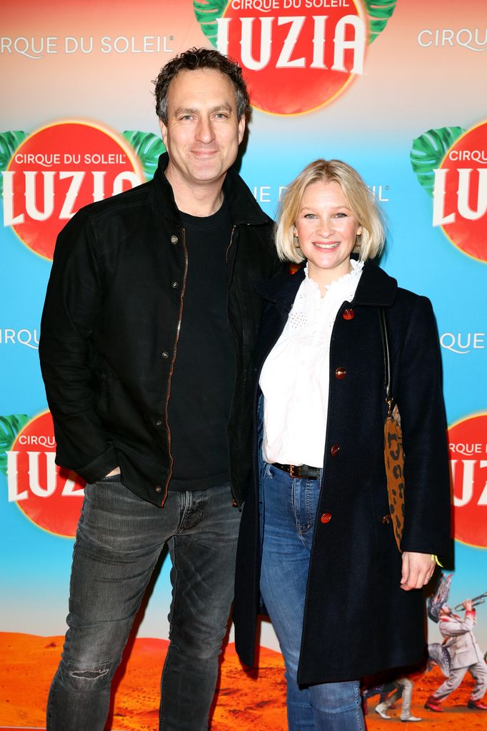 Joanna Page (R) and James Thornton attend Cirque du Soleil's "LUZIA" at Royal Albert Hall on January 15, 2020 in London, England