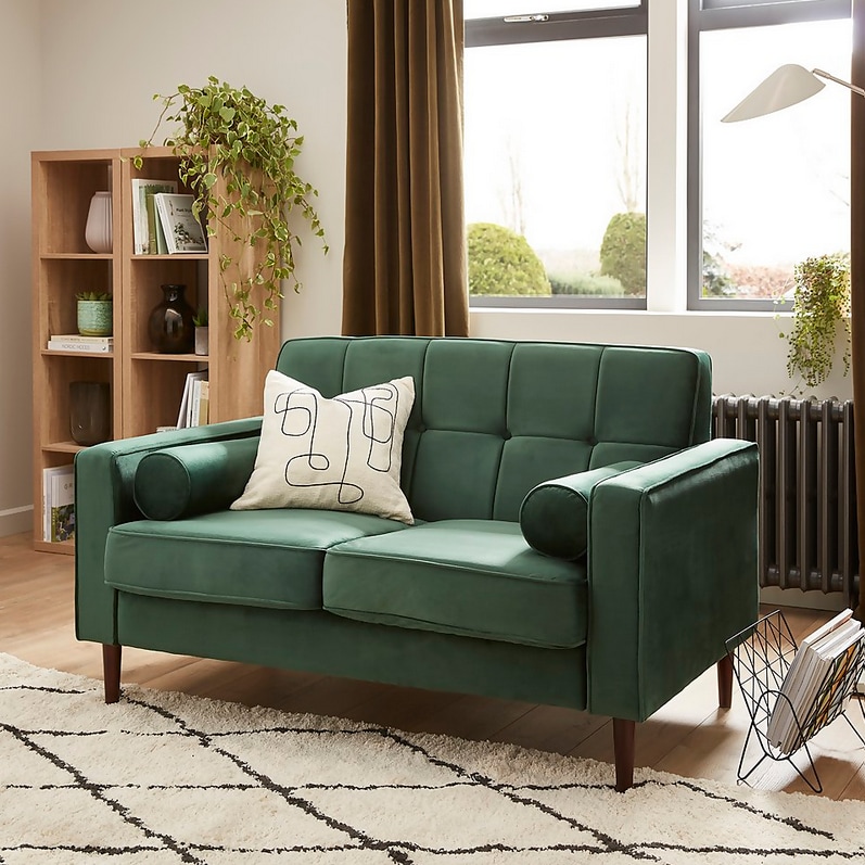homebase green sofa in a box