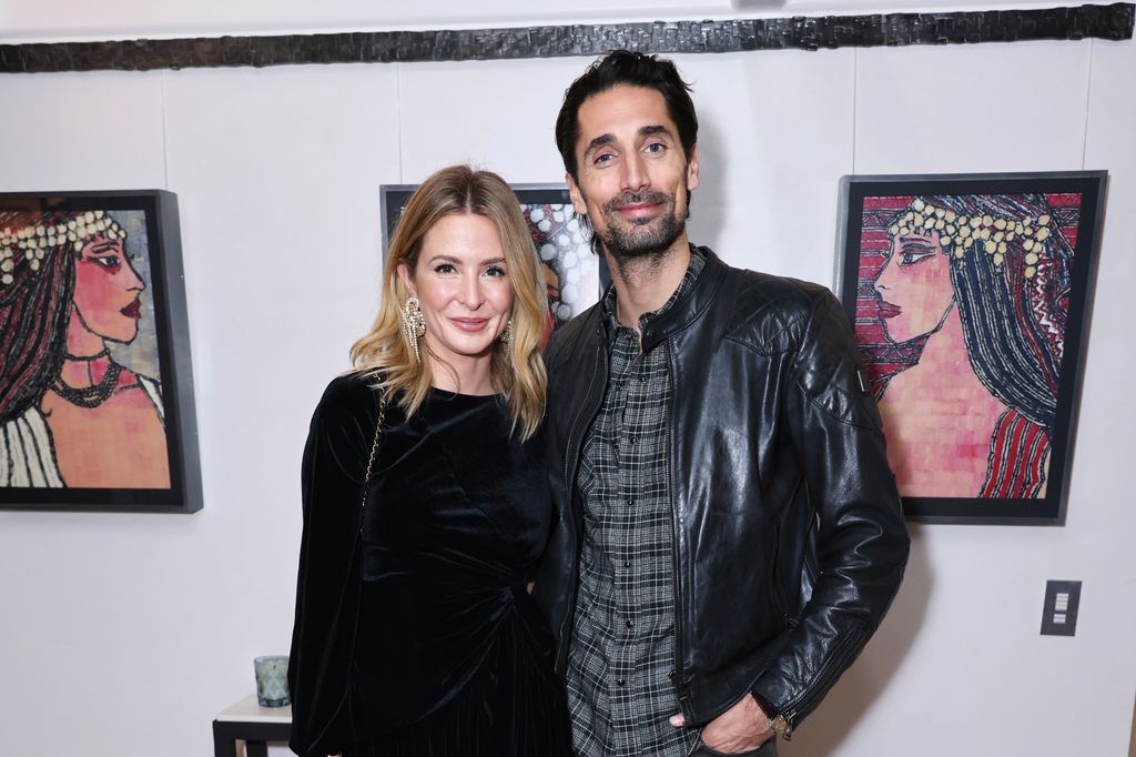 Millie Mackintosh and Hugo Taylor attend the launch of new book "Table 72: The Girl Without a Filter" By Michelle van Tulder at Glebe Garden Gallery on November 11, 2024 in London, England