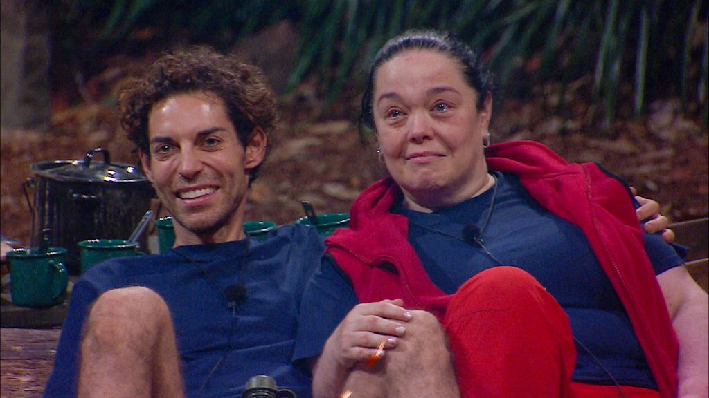 Tom Read Wilson and Lisa Riley in the I'm a Celebrity jungle