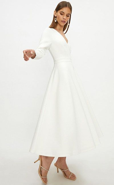 coast bridal gown flared skirt