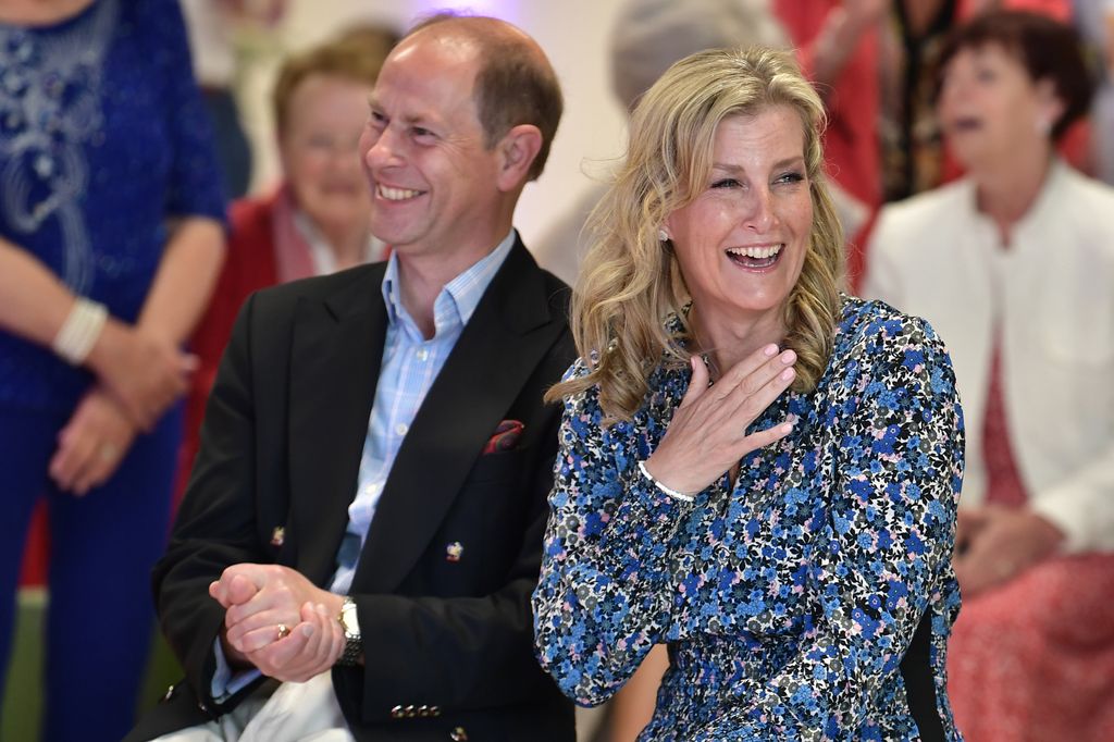 Prince Edward and Duchess Sophie laughing together