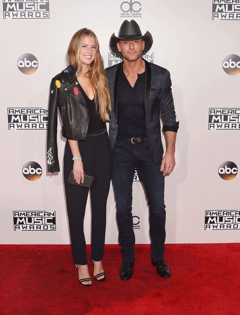Maggie McGraw and Tim McGraw at the 2016 American Music Awards