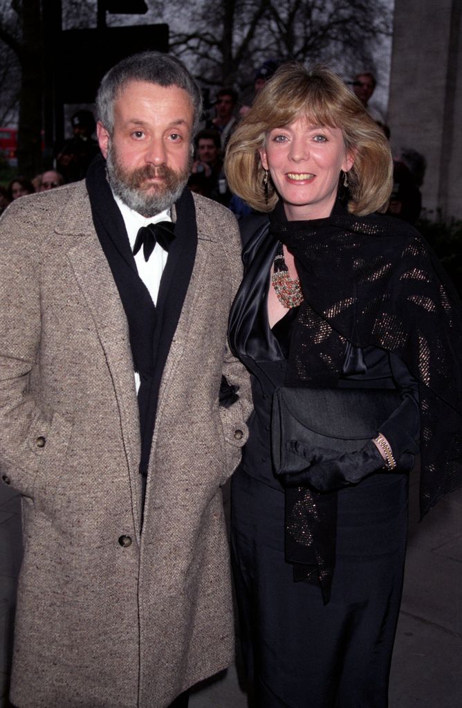 Mike Leigh and Alison Steadman at the 
1992 Bafta British Film and Television Awards at the Grosvenor House Hotel