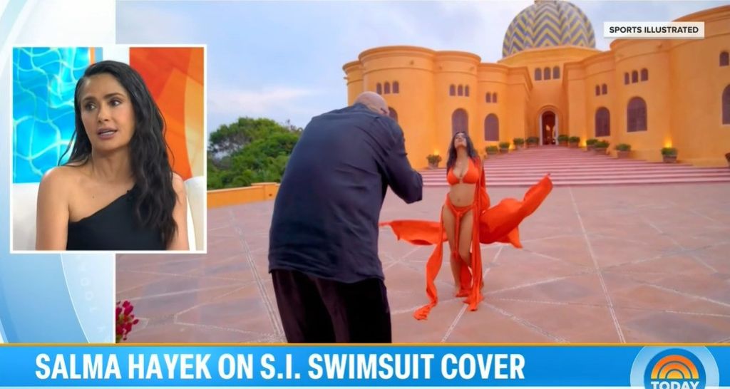 salma hayek on today show in swimsuit