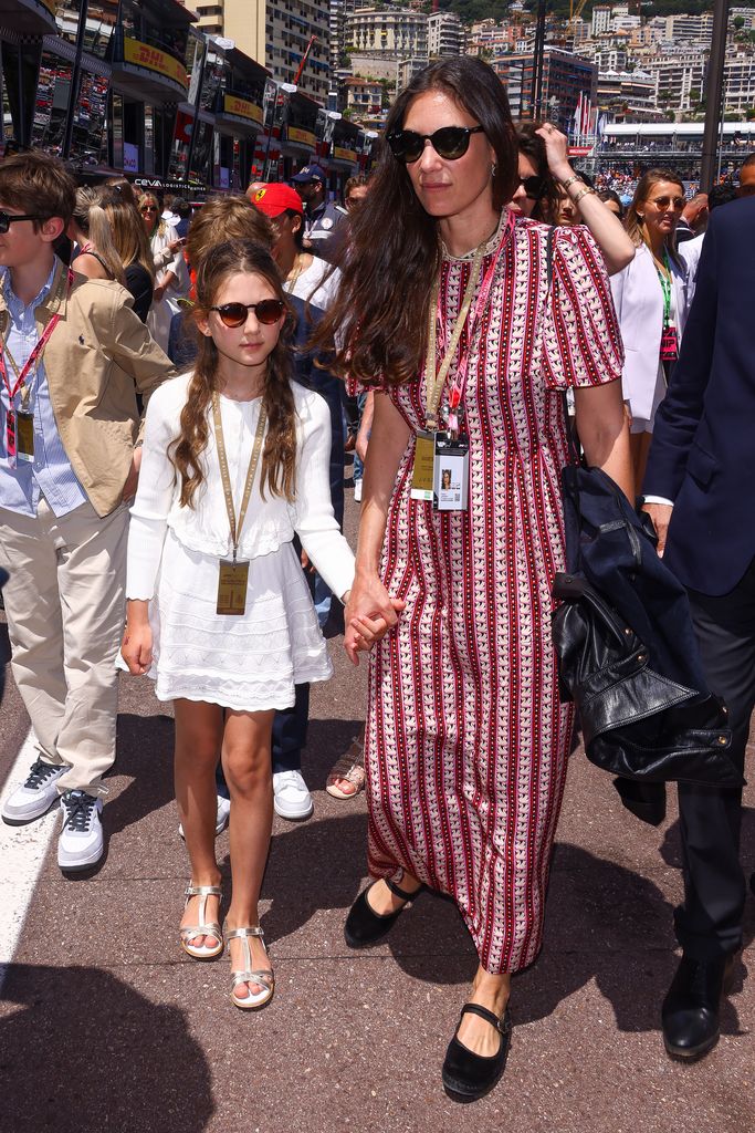 India Casiraghi and Tatiana Santo Domingo attend the F1 Grand Prix Of Monaco on May 25, 2025